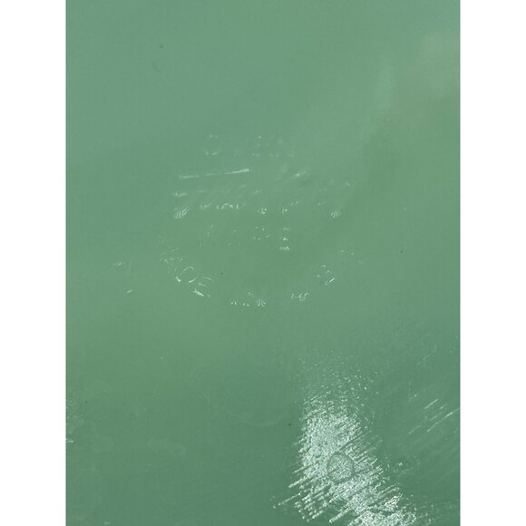 Fire King Anchor Hocking Oven Ware Jadite Bowl 7.25" Wide 1.5" Tall Marked on Bo - Picture 4 of 4